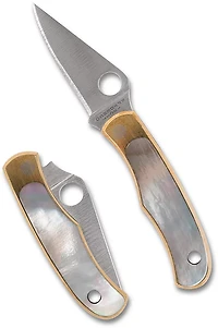 Spyderco Bug Nickel Silver Abalone Folding Knife