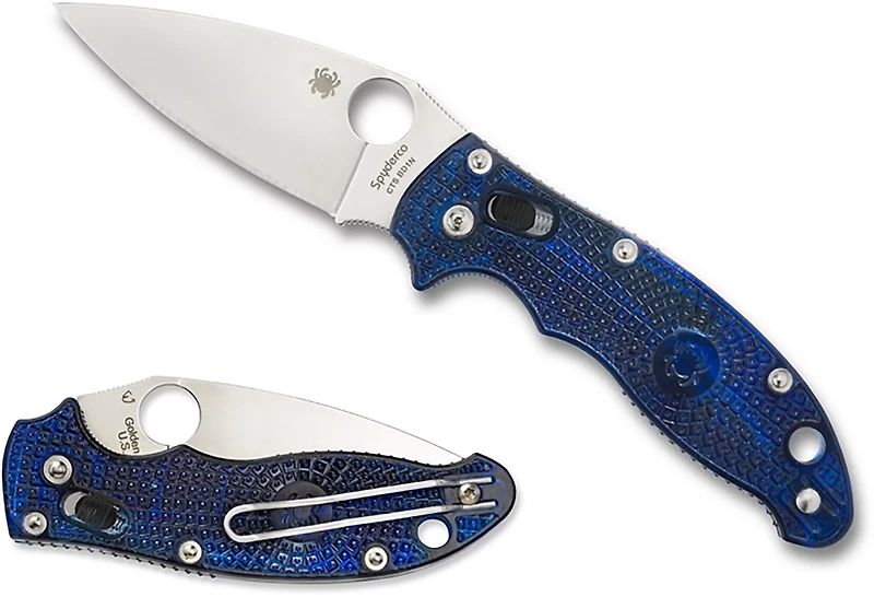 Spyderco Manix 2 Lightweight Translucent Blue Folding Knife