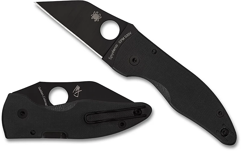Spyderco MicroJimbo G-10 Black Blade Folding Knife