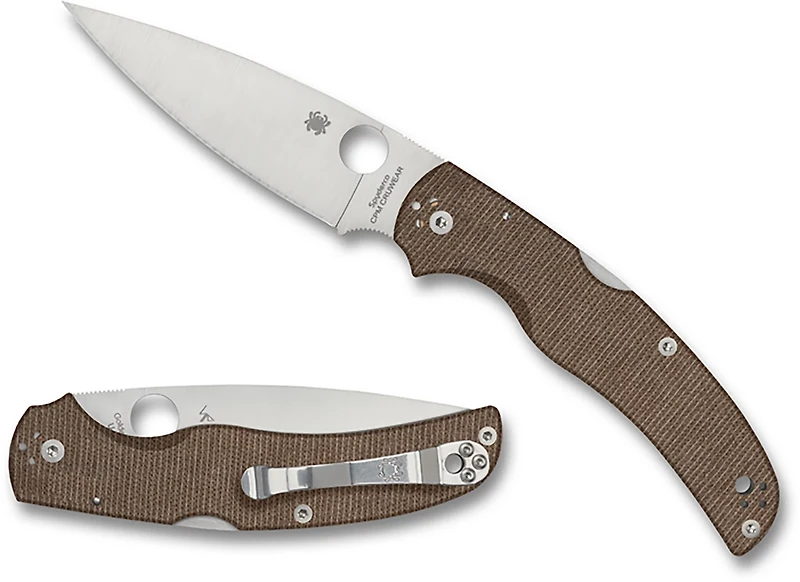 Spyderco Native Chief Canvas Micarta CPM CRU-WEAR Folding Knife