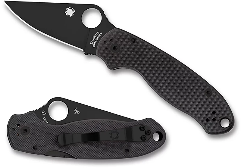 Spyderco Para 3 Black Blade Folding Knife