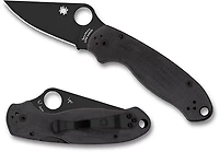 Spyderco Para 3 Black Blade Folding Knife