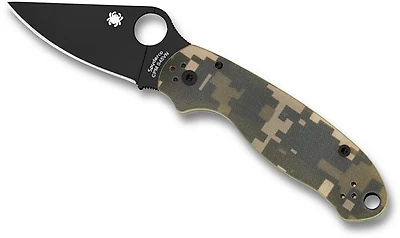 Spyderco Para 3 Camo Black Blade Folding Knife