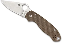 Spyderco Para 3 Canvas Micarta CPM CRU-WEAR Folding Knife