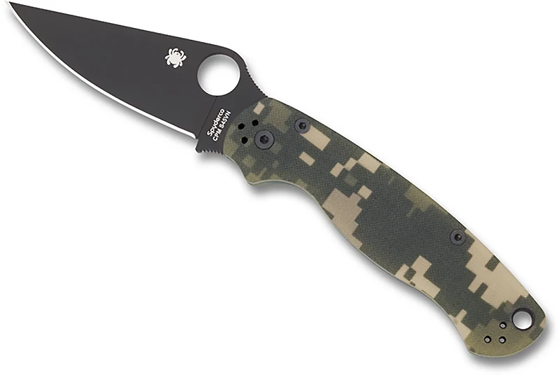 Spyderco Para Military™ 2 Camo Black Blade Folding Knife