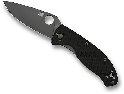 Spyderco Tenacious Black Blade Folding Knife