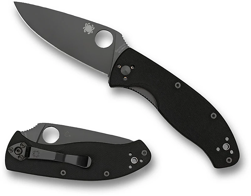 Spyderco Tenacious Black Blade Folding Knife
