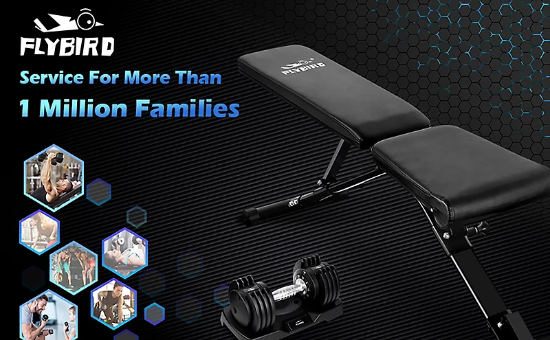 FLYBIRD Adjustable Strength Training Weight Bench