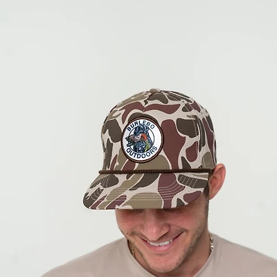 BURLEBO Men's Duck and Dog Camo Patch Cap