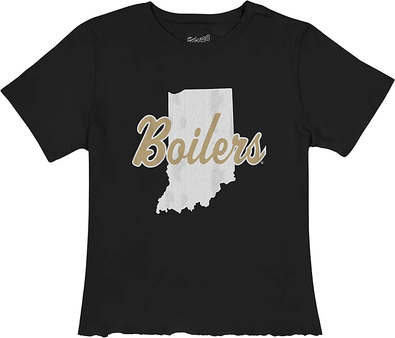 WILDCAT RETRO Women's Purdue State Script Meet and Greet T-shirt