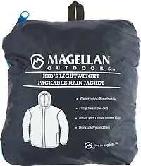 Magellan Outdoors Kids' Packable Rain Jacket