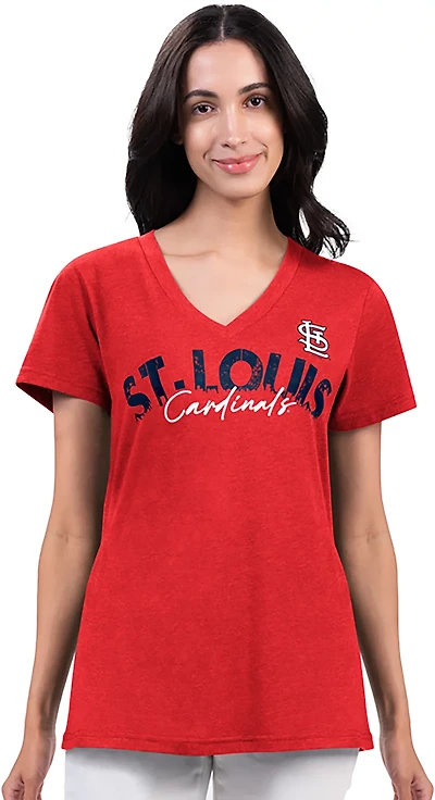 G-III for Her Women's St. Louis Cardinals Key Move V-Neck T-shirt