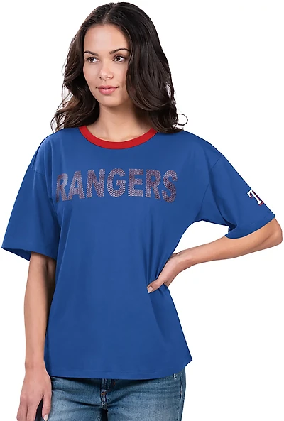 G-III for Her Women's Texas Rangers MVP Oversize Short Sleeve T-shirt