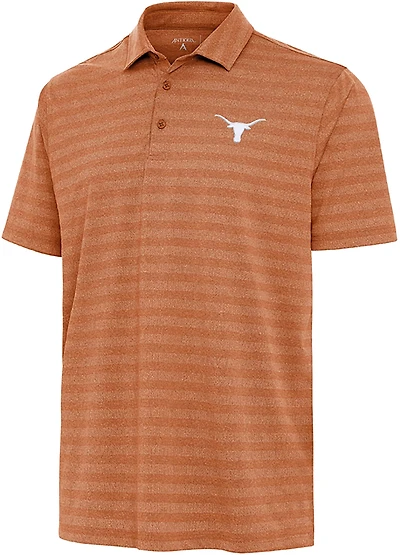 Antigua Men's University of Texas Urge Stripe Short Sleeve Polo Shirt