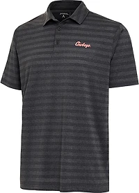 Antigua Men's University of Oklahoma Sooners Urge Stripe Short Sleeve Polo Shirt