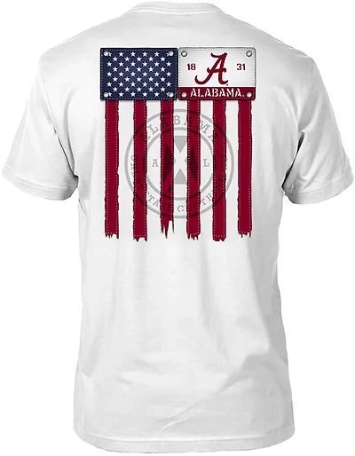 Great State Men's University of Alabama Crimson Tide Vintage Flag Short Sleeve T-shirt