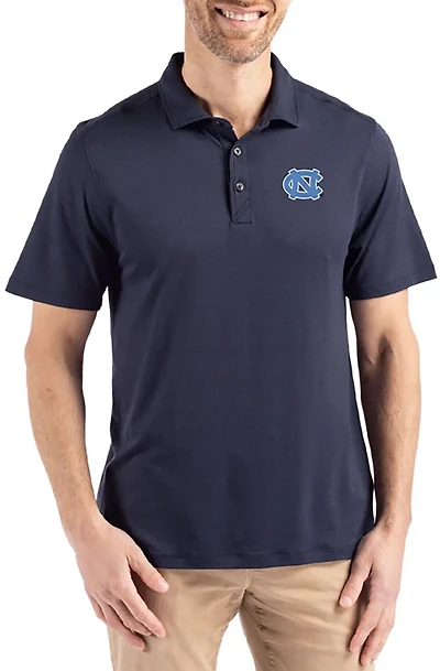 Cutter & Buck Men's University of North Carolina Tar Heels Primary Logo Coastline Epic Comfort Eco Short Sleeve Polo Shirt