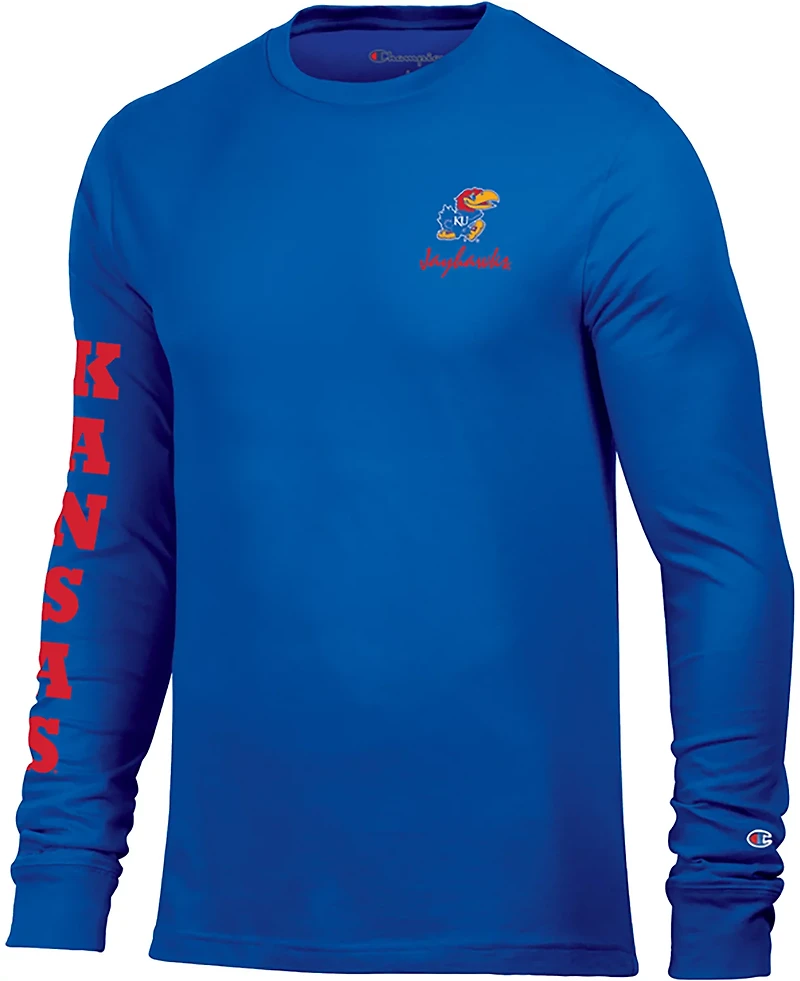 Champion Men's Kansas 3 Hits Stadium Long Sleeve T-shirt