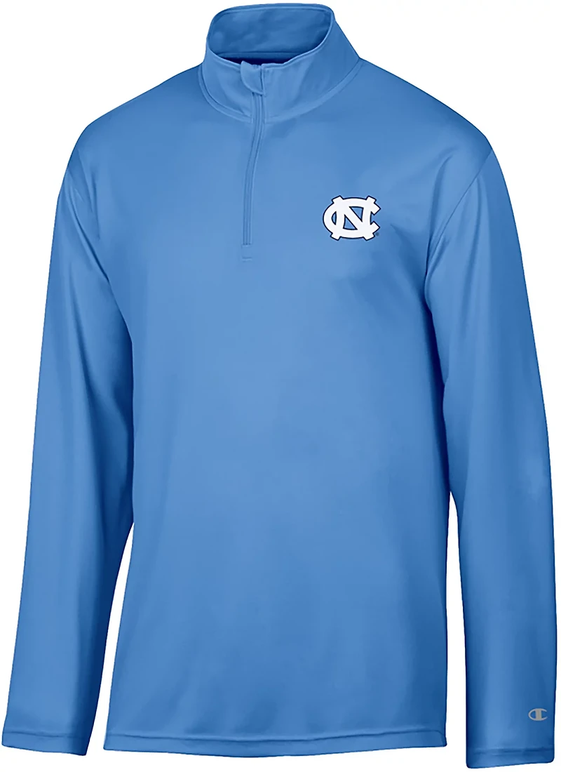 Champion Men's North Carolina Tar Heels Primary Logo Micro Mesh 1/4 Zip Sweatshirt