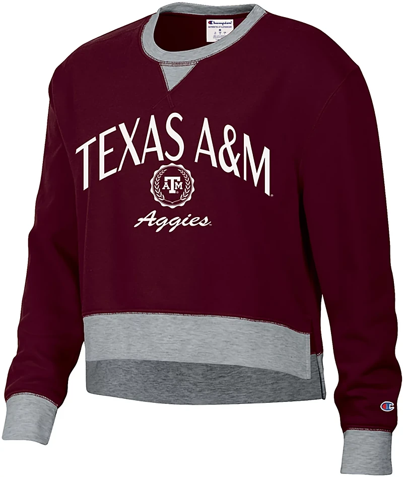 Champion Women's Texas A&M Aggies High and Low Crewneck Sweatshirt