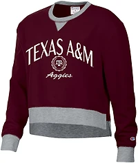 Champion Women's Texas A&M Aggies High and Low Crewneck Sweatshirt