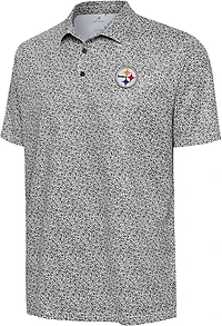 Antigua Men's Steelers Field Ditsy Polo Shirt