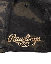 Black Clover Multicam Woven Patch Flat Snapback Cap
