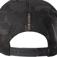 Black Clover Multicam Woven Patch Flat Snapback Cap