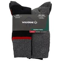 Wolverine Men's Wilderness Thermal Boot Socks 4-Pack