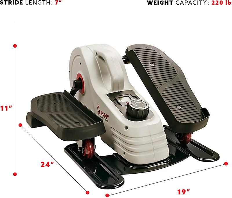 Sunny Health & Fitness Magnetic Under Desk Elliptical