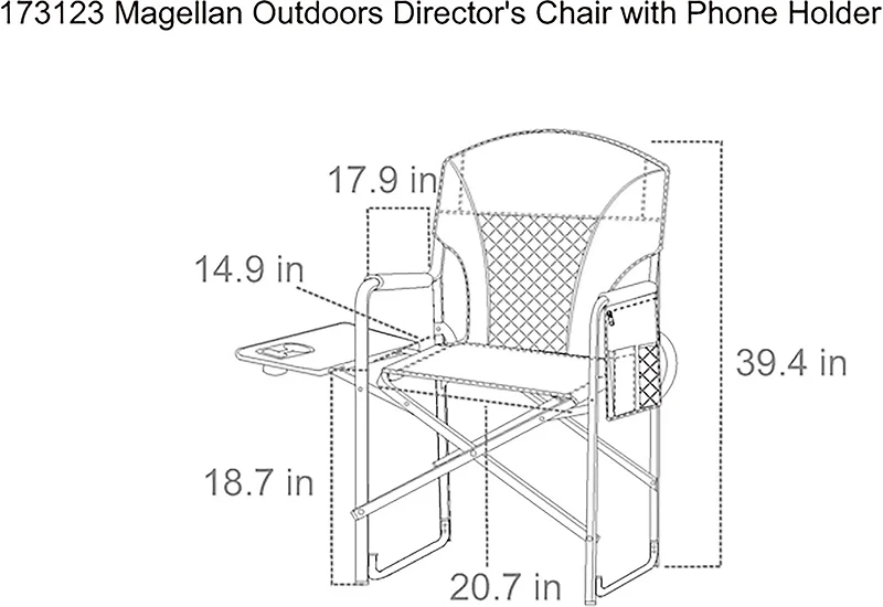 Magellan Outdoors Director's Chair with Phone Holder