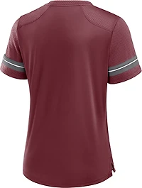 Fanatics Texas AM Aggies Fundamental Overtime Readiness Athena Lace-Up V-Neck T-Shirt