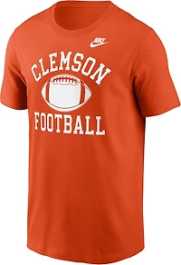 Nike Men's Clemson Football Logo Cotton Short Sleeve T-Shirt