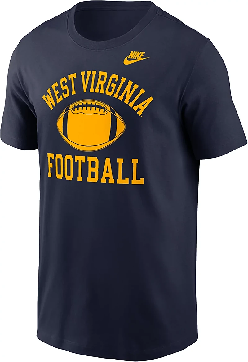 Nike Men's West Virginia Football Logo Cotton Short Sleeve T-Shirt
