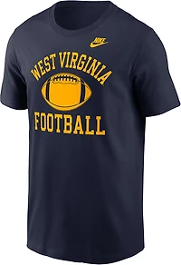 Nike Men's West Virginia Football Logo Cotton Short Sleeve T-Shirt