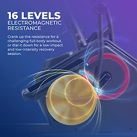 Sunny Health & Fitness Smart Recumbent Cross Trainer Elliptical Exercise Bike