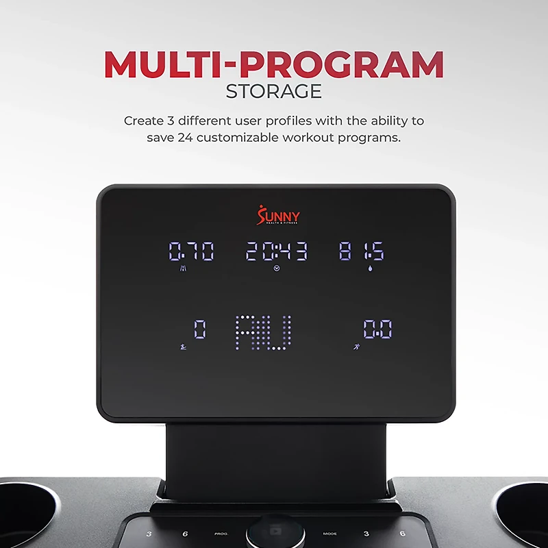 Sunny Health & Fitness Astra Elite Smart Auto Incline Brushless Motor Treadmill