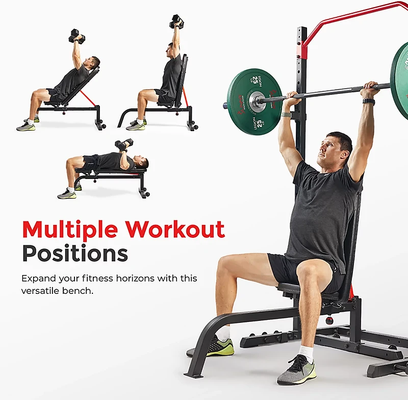 Sunny Health & Fitness Adjustable Multifunction Weight Bench