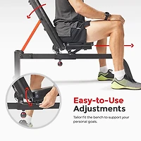 Sunny Health & Fitness Adjustable Multifunction Weight Bench