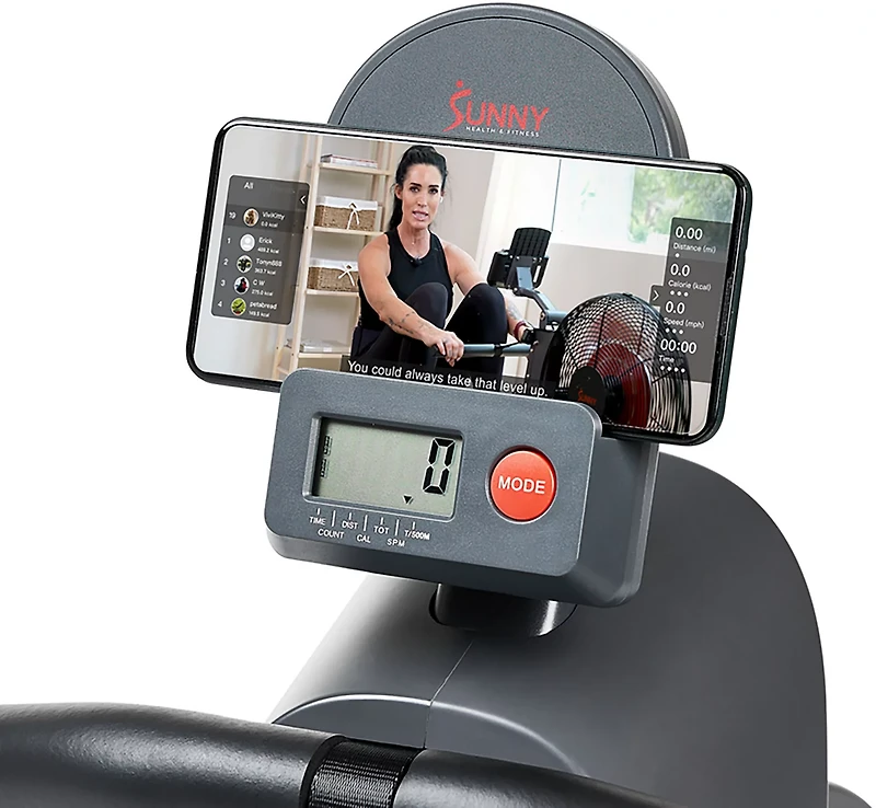 Sunny Health & Fitness SMART Compact Foldable Magnetic Rowing Machine with Bluetooth