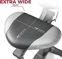 Sunny Health & Fitness Essentials Series Magnetic Smart Recumbent Bike with Bluetooth