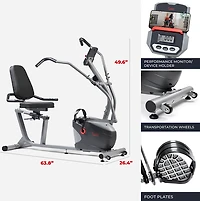 Sunny Health & Fitness Performance Interactive Series Recumbent Bike