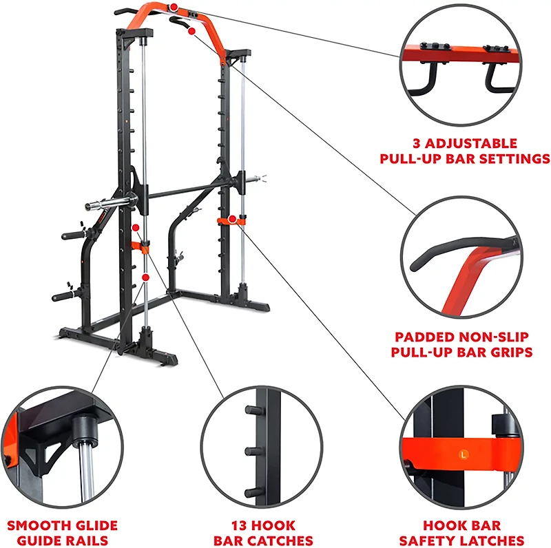 Sunny Health & Fitness Smith Machine Squat Rack Essential Series II