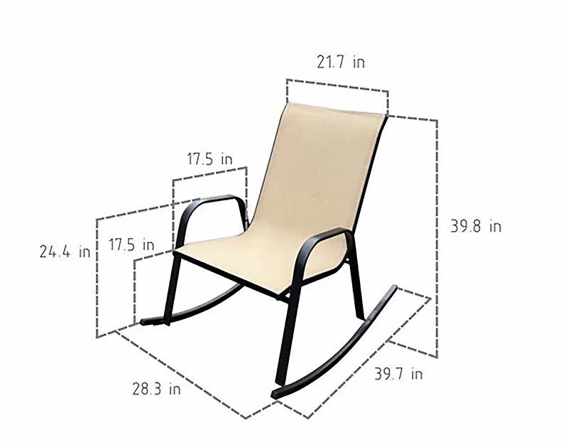 Mosaic Livingston Oversize Sling Stack Rocker Chair