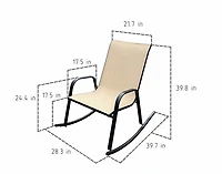 Mosaic Livingston Oversize Sling Stack Rocker Chair