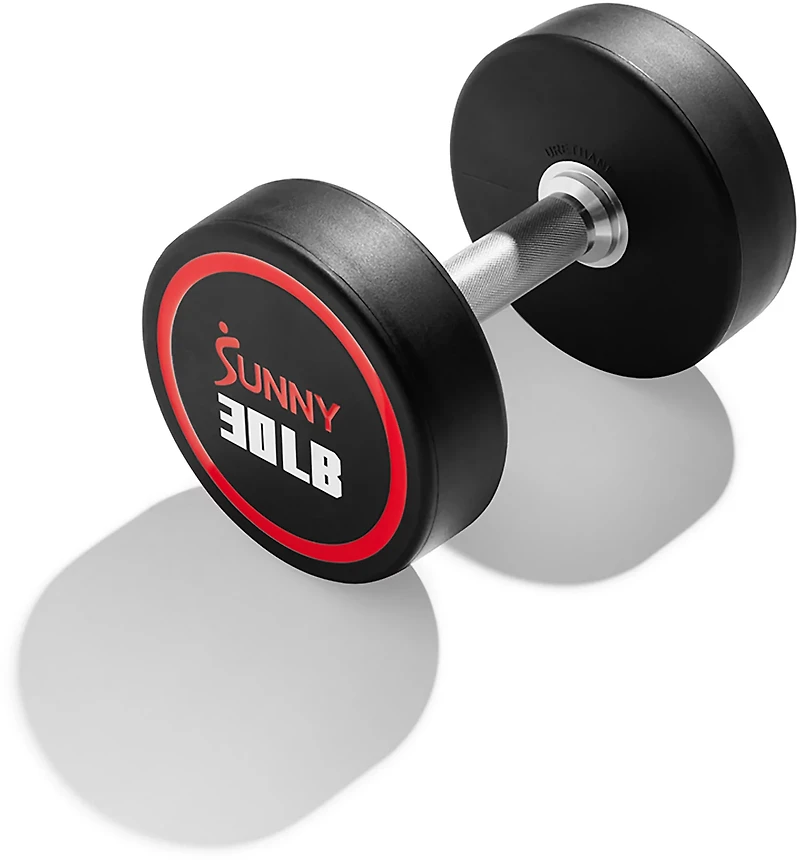 Sunny Health & Fitness Signature Style 30 lb Polyurethane Round Dumbbell