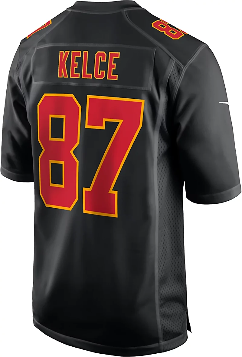Nike Men's Travis Kelce Kansas City Chiefs Black Carbon Name and Number Jersey