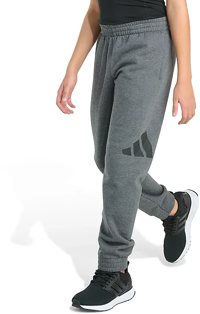 adidas Boys' Essential Big Logo Fleece Joggers