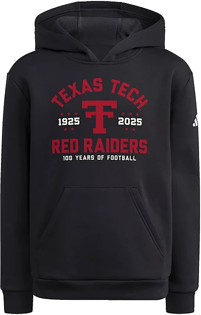 adidas Youth's Texas Tech Red Raiders 100 Year Anniversary Football Long Sleeve Graphic Hoodie
