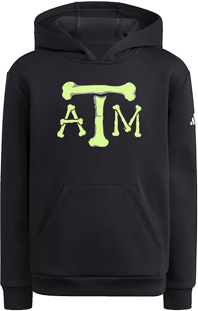adidas Youth's Texas A&M Aggies Halloween ATM Glow Graphic Hoodie